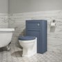GRADE A2 - Baxenden Soft Close Wood Toilet Seat - Matt Blue