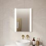Rectangular LED Heated Bathroom Mirror with Shaver Socket 500x700mm -Pegasus