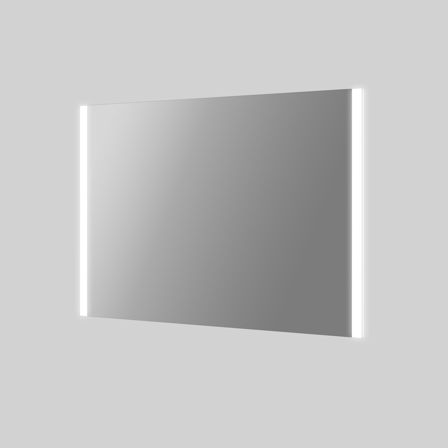 Rectangular Heated Bathroom Mirror with Lights & Shaver Socket 1000 x ...