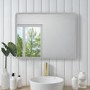 Rectangular LED Bathroom Mirror with Demister & Shaver Socket 900x700mm -Ariel