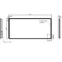 Rectangular LED Bathroom Mirror with Demister & Shaver Socket 1200x600mm -Ariel 