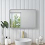 Rectangular LED Bathroom Mirror with Demister & Shaver Socket 500x700mm -Ariel  