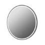 Round Black LED Heated Bathroom Mirror 800mm - Antares