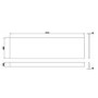 1600mm Light Grey Front Bath Panel - Pendle