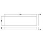 GRADE A1 - 1700mm Light Grey Front Bath Panel - Pendle