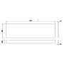 GRADE A1 - 1800mm Light Grey Front Bath Panel - Pendle