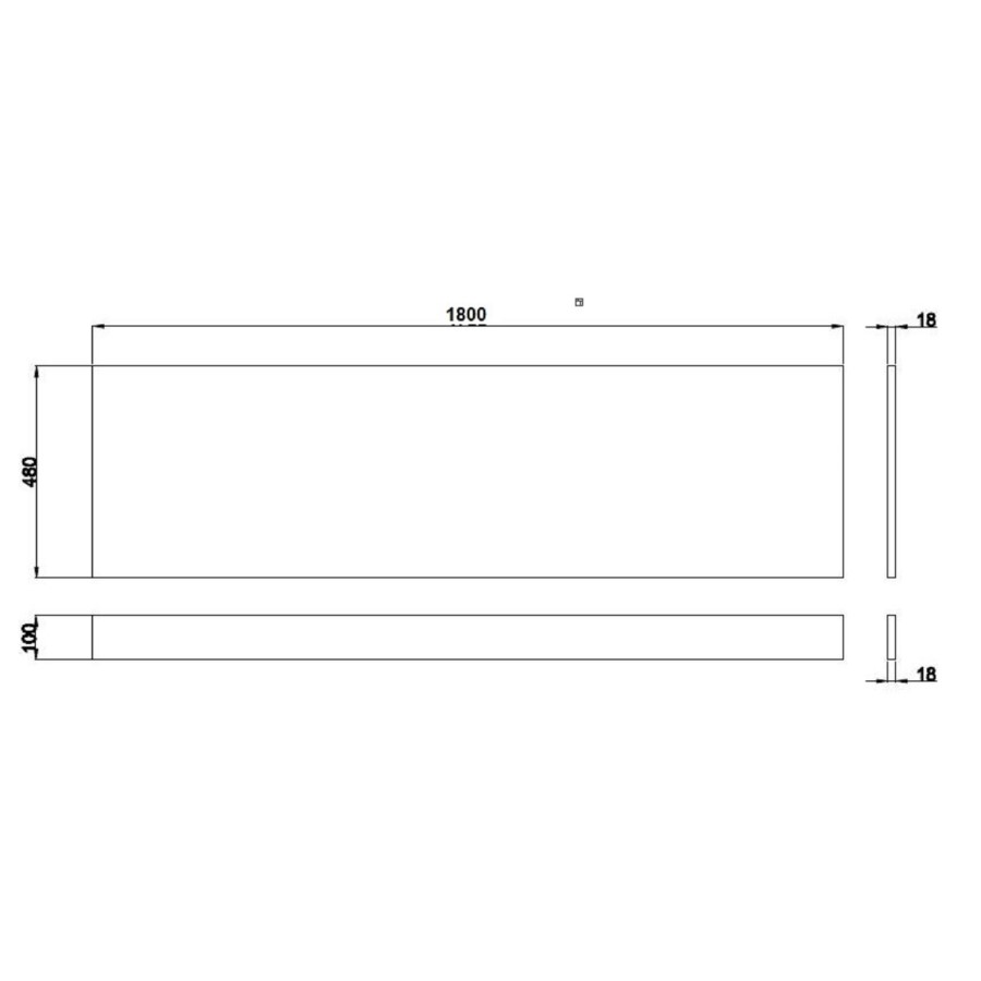 GRADE A1 - 1800mm Light Grey Front Bath Panel - Pendle
