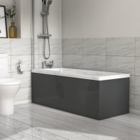 1500mm Wooden Dark Grey Front Bath Panel - Pendle