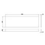 1500mm Wooden Dark Grey Front Bath Panel - Pendle