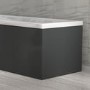 700mm Wooden Dark Grey L Shape End Bath Panel - Pendle