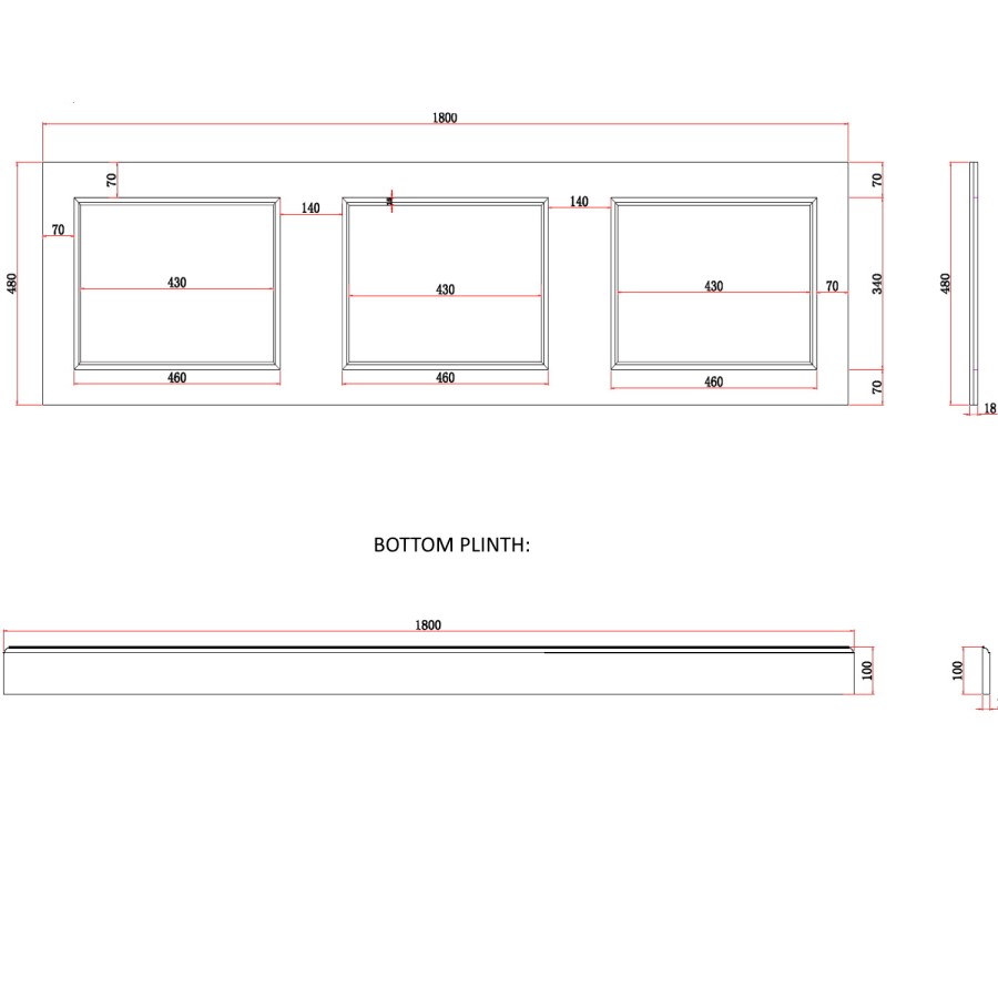 1800mm Blue Front Bath Panel - Ashbourne 