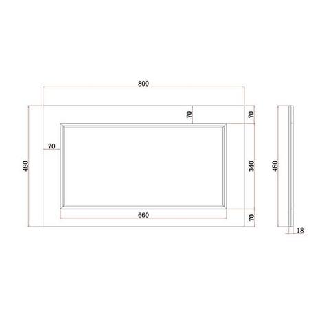 GRADE A1 - 800mm Ivory White Wooden Bath End Panel - Ashbourne
