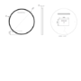 GRADE A2 - Round Brass LED Bathroom Mirror with Demister 800mm - Antares 