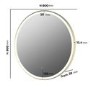 Round Brass Heated Bathroom Mirror with Lights 800mm - Antares
