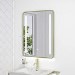 GRADE A1 - Rectangular Brass LED Bathroom Mirror with Demister 600 x 800mm - Lepus 
