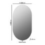 GRADE A1 - Oval LED Bathroom Mirror with Demister 500 x 800mm - Irena 