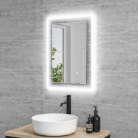 Rectangular LED Bathroom Mirror with Demister 500 x 700mm -Izar  