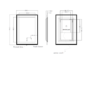 Rectangular LED Bathroom Mirror with Demister 500 x 700mm -Izar  