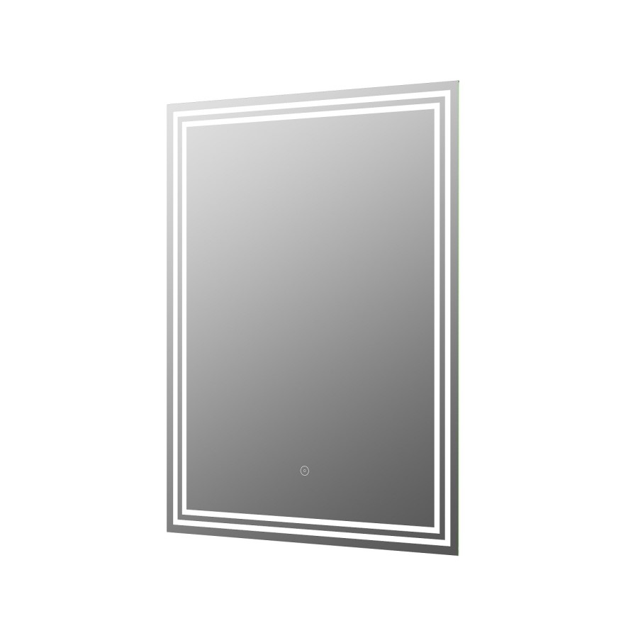GRADE A1 - Rectangular Double Border LED Bathroom Mirror with Bluetooth & Demister 1200x600mm -Antila 