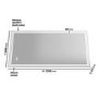 Rectangular Heated Bathroom Mirror with Lights & Wireless Speaker 1200x600mm -Antila