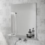 GRADE A1 - Rectangular Bathroom Mirror with Glass Shelf 600 x 700mm - Meissa 