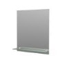 GRADE A1 - Rectangular Bathroom Mirror with Glass Shelf 600 x 700mm - Meissa 