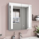 A1/BeBa_27589 GRADE A1 - Mirrored Wall Bathroom Cabinet with Lights 600x700mm - Capricorn