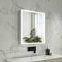 ONLY OPENED - Rectangular Mirrored Wall Cabinet with Double Doors LED Bluetooth & Demister 600x700mm -Ursa 