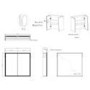 ONLY OPENED - Rectangular Mirrored Wall Cabinet with Double Doors LED Bluetooth & Demister 800x700mm -Ursa 