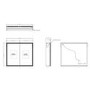 GRADE A2 - Double Door Chrome Mirrored Bathroom Cabinet with Lights Bluetooth & Demister 800 x 700mm - Ursa