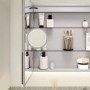 Triple Door Chrome Bathroom Mirror Cabinet with Lights Bluetooth Speaker & Demister 1200 x 700mm - Ursa