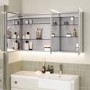 Triple Door Chrome Bathroom Mirror Cabinet with Lights Bluetooth Speaker & Demister 1200 x 700mm - Ursa