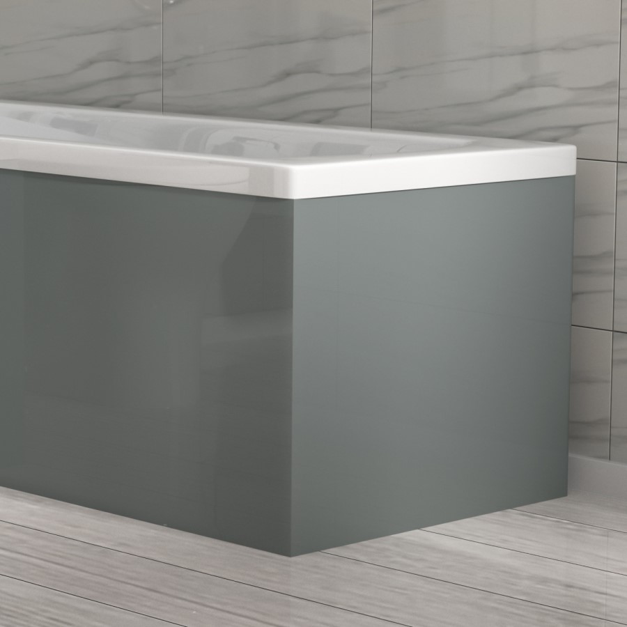 800mm Light Grey Wooden End Bath Panel - Pendle