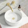 GRADE A2 - Round Small Countertop Basin Fluted 360mm - Oregon
