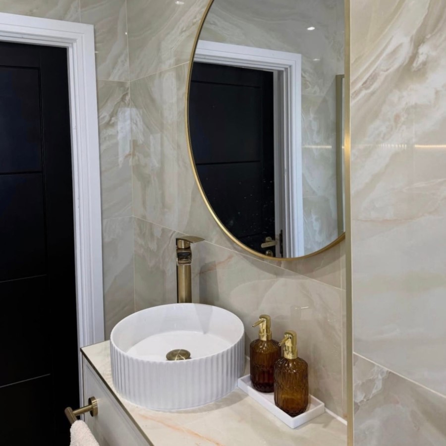 Round Countertop Basin Fluted 360mm - Oregon