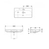 GRADE A1 - Square Wall Hung Basin 600mm - Andros