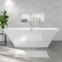 Freestanding Double Ended Solid Surface Bath 1700 x 750mm - Marino