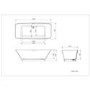 Freestanding Double Ended Solid Surface Bath 1800 x 800mm - Marino