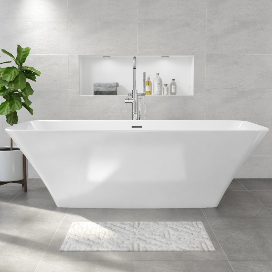 Freestanding Double Ended Solid Surface Bath 1800 x 800mm - Marino
