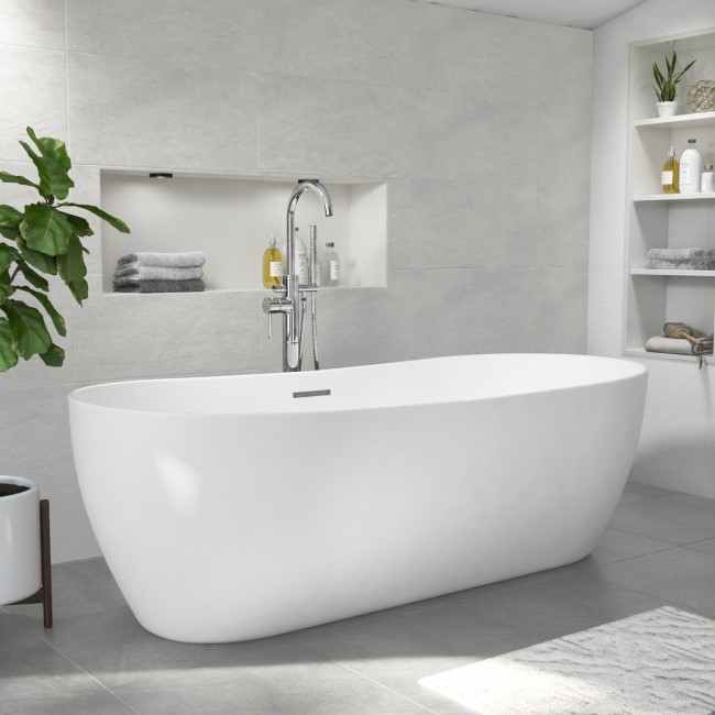 Freestanding Double Ended Solid Surface Bath 1700 x 750mm - Parma