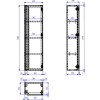 GRADE A2 - Grey Wall Mounted Tall Bathroom Cabinet 400mm - Roxbi