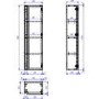 GRADE A1 - Grey Wall Mounted Tall Bathroom Cabinet 400mm - Roxbi