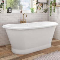 GRADE A1 - Freestanding Double Ended Roll Top Bath 1690 x 800mm - Helmsley