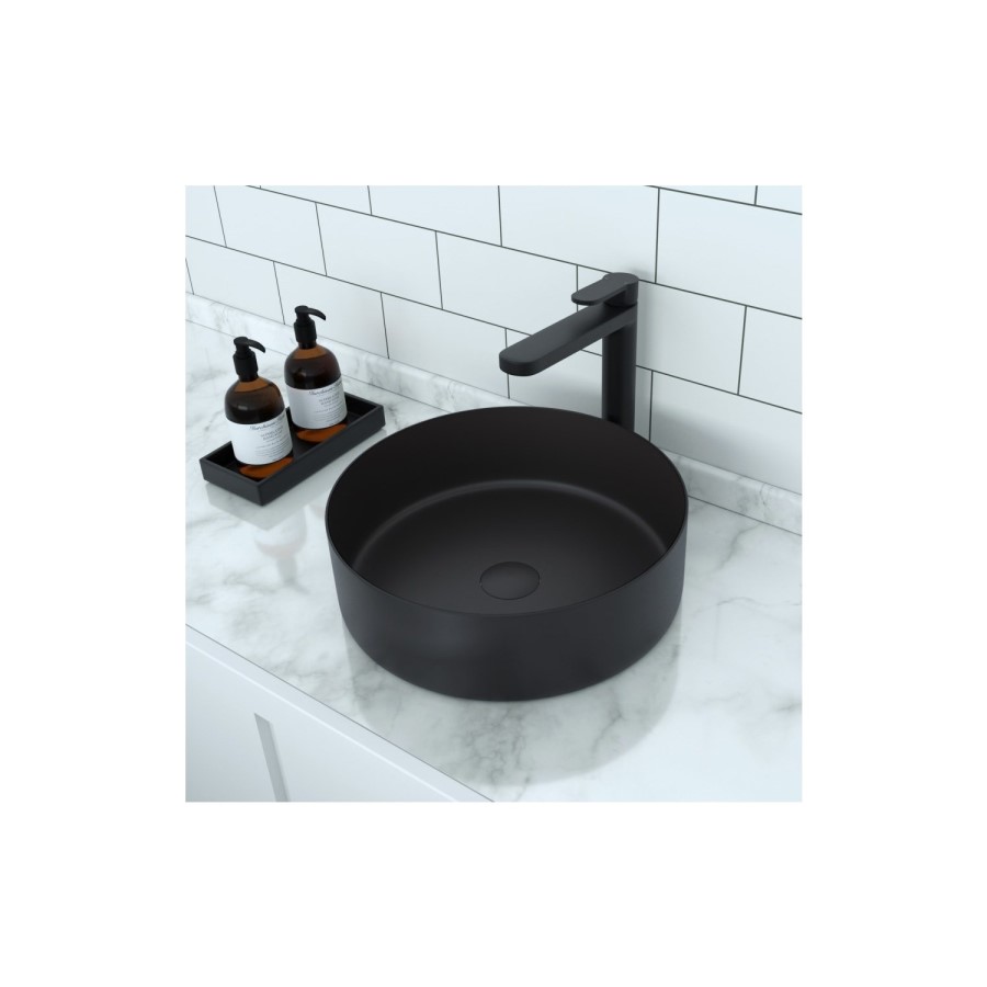 Tall Black Mono Basin Mixer Tap - Zorah