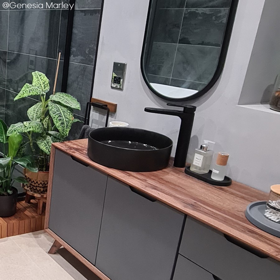 Tall Black Mono Basin Mixer Tap - Zorah