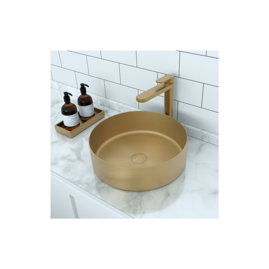 Tall Brass Mono Basin Mixer Tap - Zorah