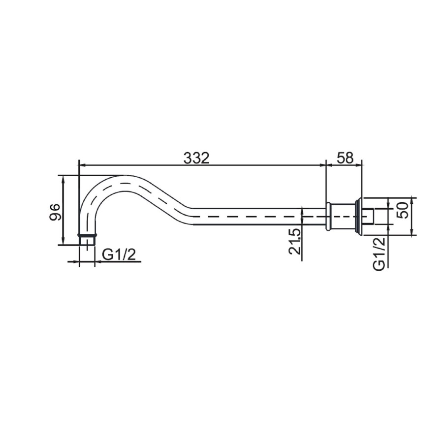 Camden Wall Arm - Matt Black