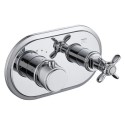 BeBa_27709 Chrome Traditional 1 Outlet Concealed Thermostatic Shower Valve with Dual Contol- Camden