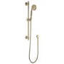 Brushed Brass Adjustable Height Slide Rail Kit with Hand Shower - Camden