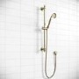 Brushed Brass Adjustable Height Slide Rail Kit with Hand Shower - Camden